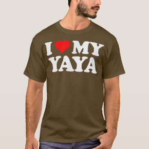 Ik hou van hart Mijn Yaya T-shirt