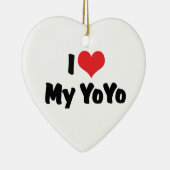 Ik hou van hart mijn YoYo Keramisch Ornament (Rechts)