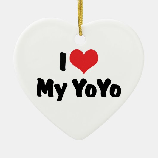 Ik hou van hart mijn YoYo Keramisch Ornament (Voorkant)