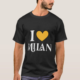 Ik hou van hart Milaan Italië T-shirt