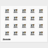 Ik hou van (hart) Minature Schnauzers Ronde Sticker (Vel)