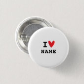 Ik hou van hart minimaal ronde button 3,2 cm (Voorkant /achterkant)