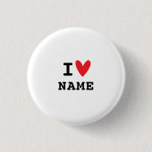Ik hou van hart minimaal ronde button 3,2 cm (Voorkant)