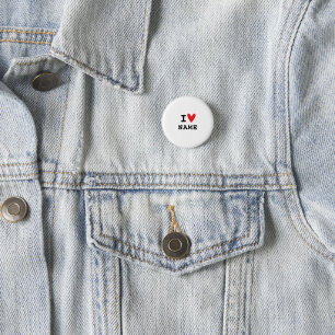 Ik hou van hart minimaal ronde button 3,2 cm