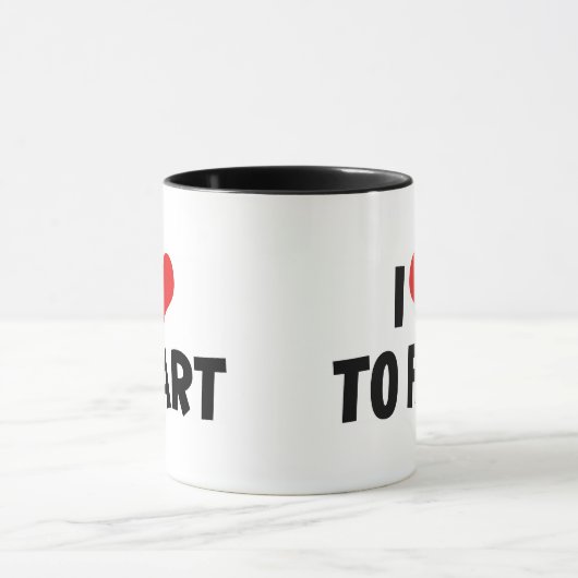 Ik hou van hart naar kunst mok (Midden)