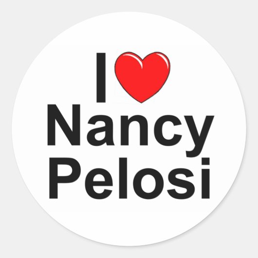 Ik hou van (hart) Nancy Pelosi Ronde Sticker (Voorkant)
