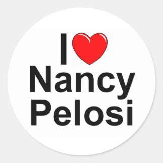 Ik hou van (hart) Nancy Pelosi Ronde Sticker