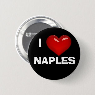 IK HOU VAN (HART) NAPELS bewerkbaar Ronde Button 5,7 Cm