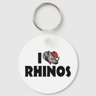 Ik hou van Hart Neushoorns - Neushoornliefhebber Sleutelhanger