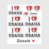 Ik hou van hart Obama contour cut set Sticker (Vel)