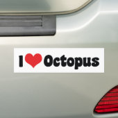 Ik hou van Hart Octopus Bumpersticker (Op auto)