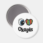 Ik hou van (Hart) Okapi's Magneet (Voorkant / Achterkant)