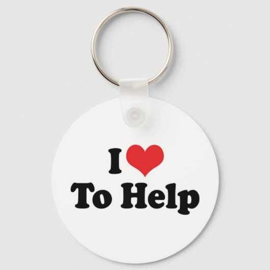 Ik hou van hart om te helpen - liefdadigheidswerk  sleutelhanger (Voorkant)