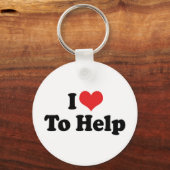 Ik hou van hart om te helpen - liefdadigheidswerk  sleutelhanger (Voorkant)