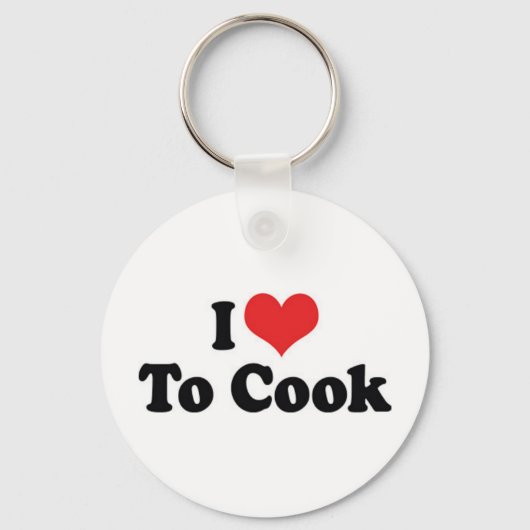 Ik hou van Hart om te Koken - Chef Baker Kookliefh Sleutelhanger (Voorkant)