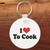 Ik hou van Hart om te Koken - Chef Baker Kookliefh Sleutelhanger (Voorkant)