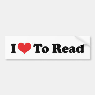 Ik hou van Hart om te lezen - Boekliefhebber Bumpersticker
