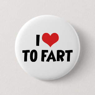 Ik hou van hart om te scheten laten ronde button 5,7 cm