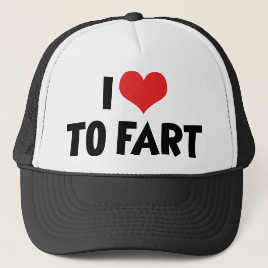 Ik hou van hart om te scheten laten trucker pet (Voorkant)