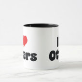 Ik hou van Hart Otters Mok (Midden)