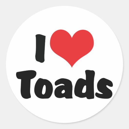 Ik hou van Hart Padden Ronde Sticker (Voorkant)