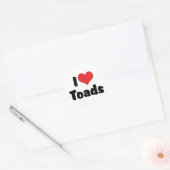 Ik hou van Hart Padden Ronde Sticker (Envelop)