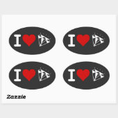 IK HOU VAN HART PARELTJES Crystals Diamonds Collec Ovale Sticker (Vel)