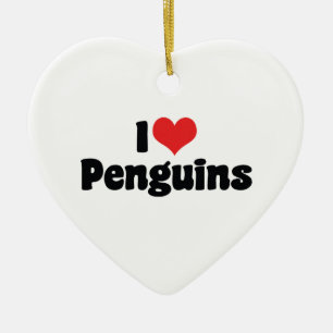 Ik hou van hart Pinguïns - Pinguïn Liefhebber Keramisch Ornament