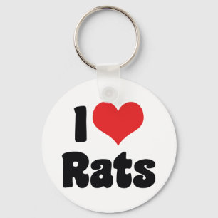 Ik hou van Hart Ratten Sleutelhanger