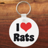 Ik hou van Hart Ratten Sleutelhanger (Voorkant)