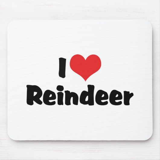 Ik hou van Hart Rendier Muismat (Voorkant)