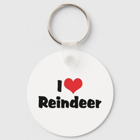 Ik hou van Hart Rendier Sleutelhanger (Voorkant)