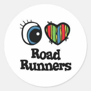Ik hou van (Hart) Renmuizen Ronde Sticker