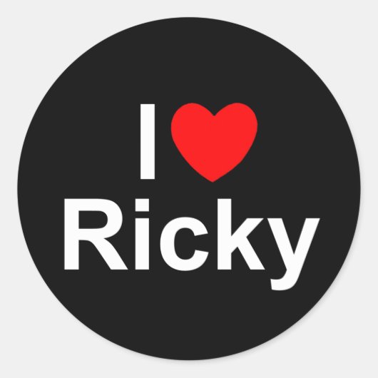 Ik hou van (hart) Ricky Ronde Sticker (Voorkant)