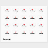 Ik hou van hart roken - Tabaks sigarettenrokers Sticker (Vel)