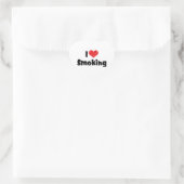 Ik hou van hart roken - Tabaks sigarettenrokers Sticker (Tas)