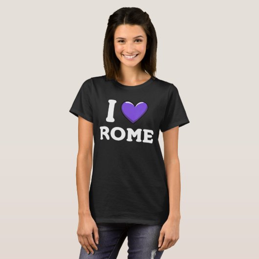 Ik hou van hart Rome Italië T-shirt (Voorkant volledig)