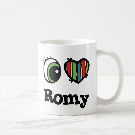 Ik hou van (Hart) Romy Koffiemok (Rechts)