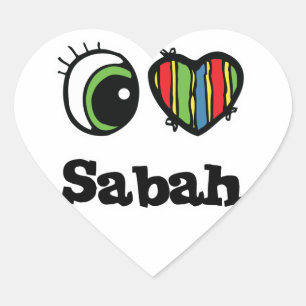 Ik hou van (Hart) Sabah Hart Sticker
