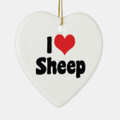 Ik Hou Van Hart Schaap Keramisch Ornament (Rechts)