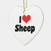 Ik Hou Van Hart Schaap Keramisch Ornament (Links)