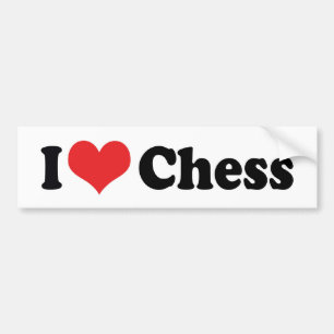 Ik hou van Hart Schaken Bumpersticker