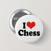 Ik hou van Hart Schaken Ronde Button 5,7 Cm (Voorkant /achterkant)