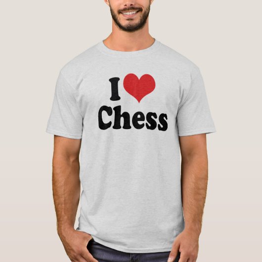 Ik hou van Hart Schaken T-shirt (Voorkant)