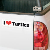 Ik hou van hart schildpadden bumpersticker (Op Truck)