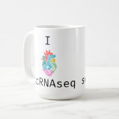 Ik hou van (hart) scRNAseq Koffiemok (Voorkant links)