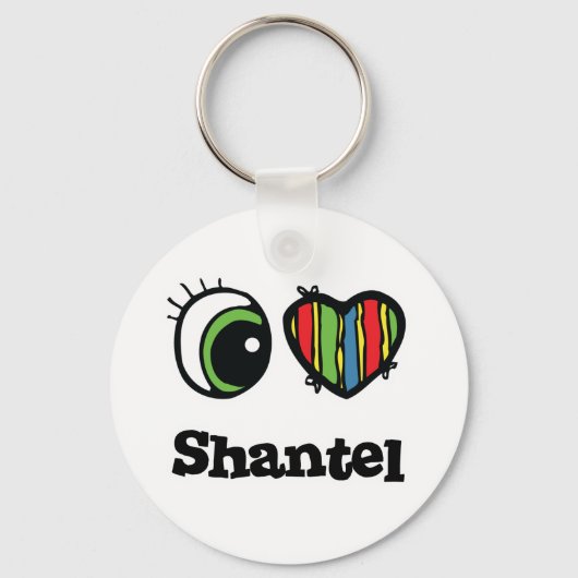 Ik hou van (Hart) Shantel Sleutelhanger (Voorkant)