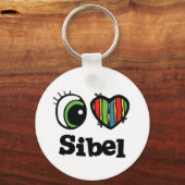Ik hou van (Hart) Sibel Sleutelhanger (Voorkant)