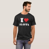 Ik hou van hart Slots Grappig Spelen Slots Machine T-shirt (Voorkant volledig)