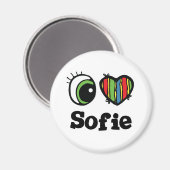 Ik hou van (hart) Sofie Magneet (Voorkant / Achterkant)